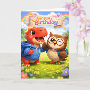 Alles Gute zum Geburtstag, skurrale gefaltete Gruß Karte