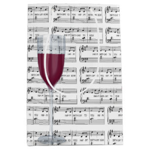 Alles Gute zum Geburtstag Song mit Wein Mittlere Geschenktüte