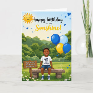 Alles Gute zum Geburtstag, Sonnenschein! Geburtsta Feiertagskarte