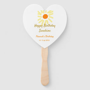 Alles Gute zum Geburtstag Sonnenschein gelb orange Fächer
