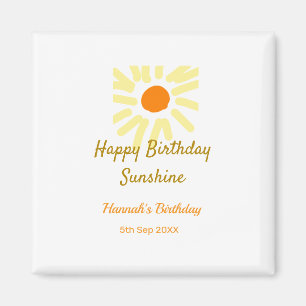 Alles Gute zum Geburtstag Sonnenschein gelbe orang Magnet