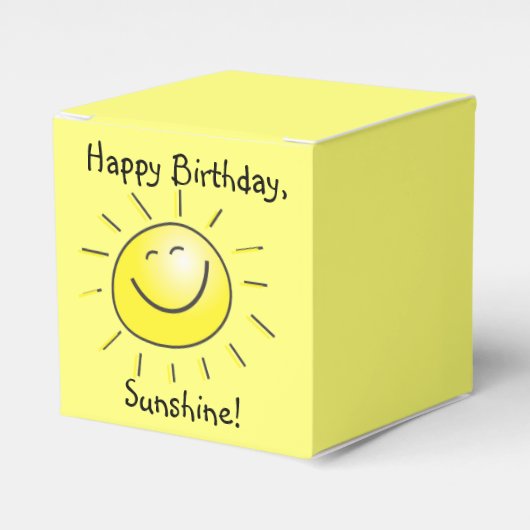 Alles Gute zum Geburtstag, Sonnenschein! Geschenkschachtel (Vorderseite)