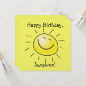 Alles Gute zum Geburtstag, Sonnenschein! Karte (Vorderseite/Rückseite Beispiel)