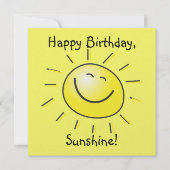 Alles Gute zum Geburtstag, Sonnenschein! Karte (Vorderseite)