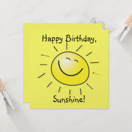 Alles Gute zum Geburtstag, Sonnenschein! Karte