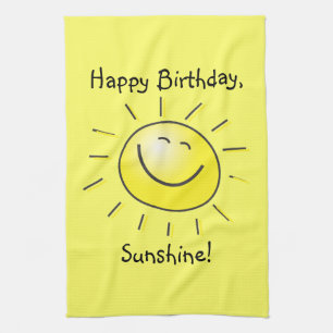 Alles Gute zum Geburtstag, Sonnenschein! Küchentuch