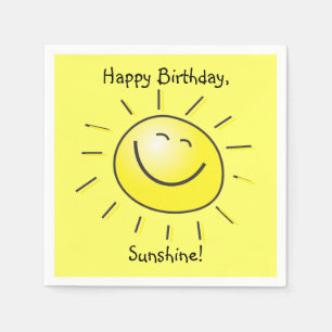 Alles Gute zum Geburtstag, Sonnenschein! Serviette