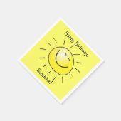 Alles Gute zum Geburtstag, Sonnenschein! Serviette (Ecke)