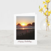 Alles Gute zum Geburtstag Sonnenuntergang der Stra Karte (Gelbe Blume)