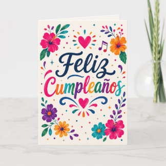 Alles Gute zum Geburtstag Spanish Floral Fiesta Ge Karte