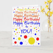 Alles Gute zum Geburtstag! Spaß Karte (Gelbe Blume)