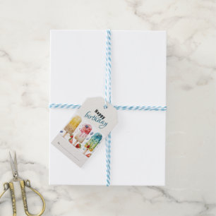 Alles Gute zum Geburtstag, Spaß und buntes Volk Geschenkanhänger