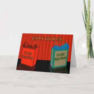 Alles Gute zum Geburtstag Spaß, zwei alte Taschen Karte