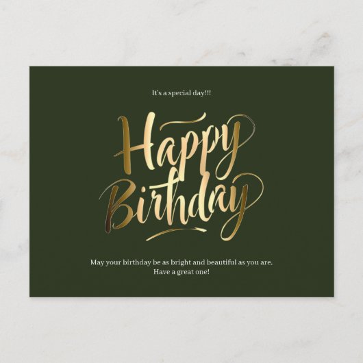 Alles Gute zum Geburtstag Spezialtag Postkarte (Vorderseite)