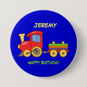 Alles Gute zum Geburtstag, Spielzeugzug, Vorlage Button