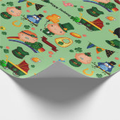 Alles Gute zum Geburtstag St. Patrick's Day Geschenkpapier (Ecke)