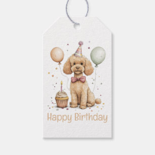 Alles Gute zum Geburtstag Standard Pudel Hund Geschenkanhänger