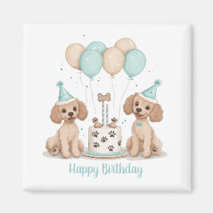 Alles Gute zum Geburtstag Standard Pudel Hunde Magnet