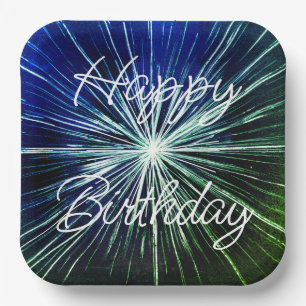 Alles Gute zum Geburtstag Starburst Pappteller
