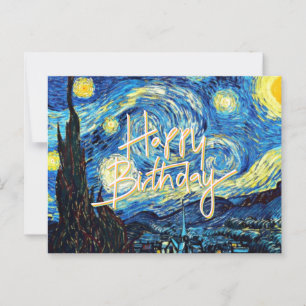 Alles Gute zum Geburtstag, Starry Night Fine Art, Postkarte