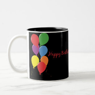 Alles Gute zum Geburtstag steigt Kaffee-Tasse im Zweifarbige Tasse
