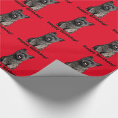 Alles Gute zum Geburtstag Steinhaufen-Terriers! Geschenkpapier (Ecke)