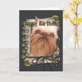 Alles Gute zum Geburtstag - Steintatzen - Brüssel Karte (Gelbe Blume)