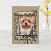 Alles Gute zum Geburtstag - Steintatzen - Karte (Gelbe Blume)