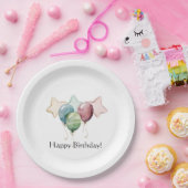 Alles Gute zum Geburtstag - Sterne und Balloons Pappteller (Party)