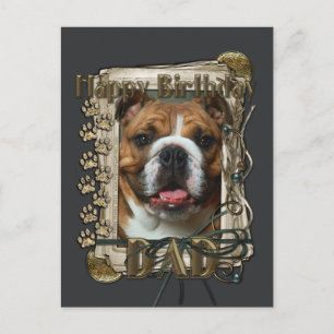 Alles Gute zum Geburtstag - Stone Paws - Bulldog Postkarte