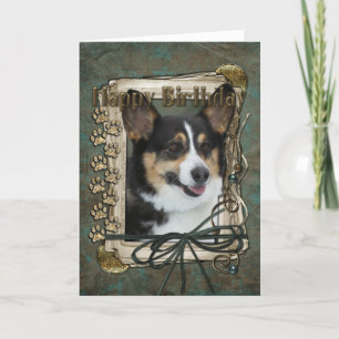 Alles Gute zum Geburtstag - Stone Paws - Corgi Karte