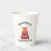 Alles Gute zum Geburtstag Streusel Pappbecher (Vorderseite)