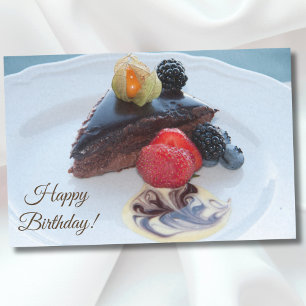Alles Gute zum Geburtstag Sündiger Schokoladenkuch Seidenpapier