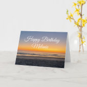 Alles Gute zum Geburtstag Sunset Beach  Karte (Gelbe Blume)