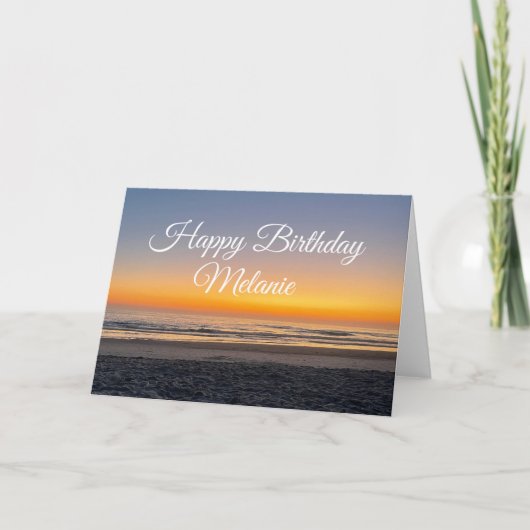 Alles Gute zum Geburtstag Sunset Beach  Karte (Vorderseite)