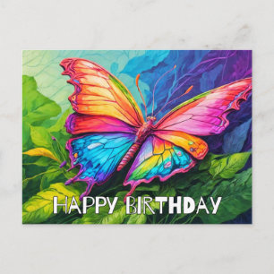 Alles Gute zum Geburtstag Süßer Abstrakter Bunter Feiertagspostkarte