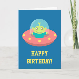 Alles Gute zum Geburtstag, süßer Außerirdischer im Karte
