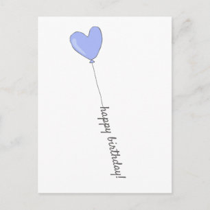 Alles Gute zum Geburtstag - Süßer Flieder Herzförm Postkarte