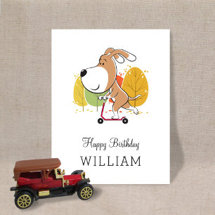 Alles Gute zum Geburtstag Süßer Lustiger Hund Welp Postkarte
