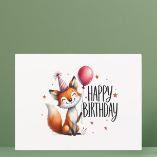 Alles Gute zum Geburtstag - Süßer Rotfuchs Postkarte
