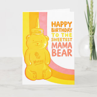 Alles Gute zum Geburtstag Süßeste Mama Bär Letterp Karte