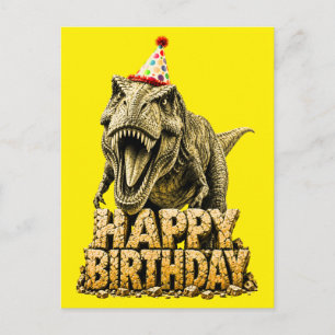 Alles Gute zum Geburtstag T-Rex Feiertagspostkarte
