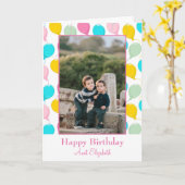 Alles Gute zum Geburtstag Tante Balloons Foto Karte (Gelbe Blume)