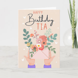 Alles Gute zum Geburtstag Tante Süße Design Karte