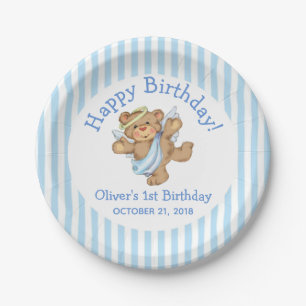 Alles Gute zum Geburtstag Teddybär Engel Pappteller