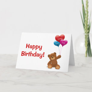 Alles Gute zum Geburtstag Teddybär Geburtstagskart Karte