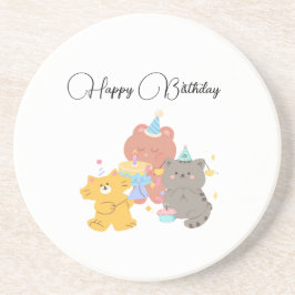 Alles Gute zum Geburtstag Teddybär Getränkeuntersetzer