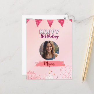 Alles Gute zum Geburtstag Teenager Süßes Mädchen Postkarte
