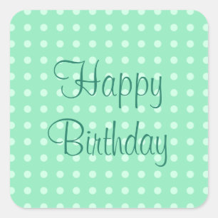 Alles Gute zum Geburtstag Text Mintgrün Vorlage Ru Quadratischer Aufkleber