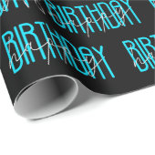 Alles Gute zum Geburtstag Text und Ballloons Geschenkpapier (Rolleneckpunkt)